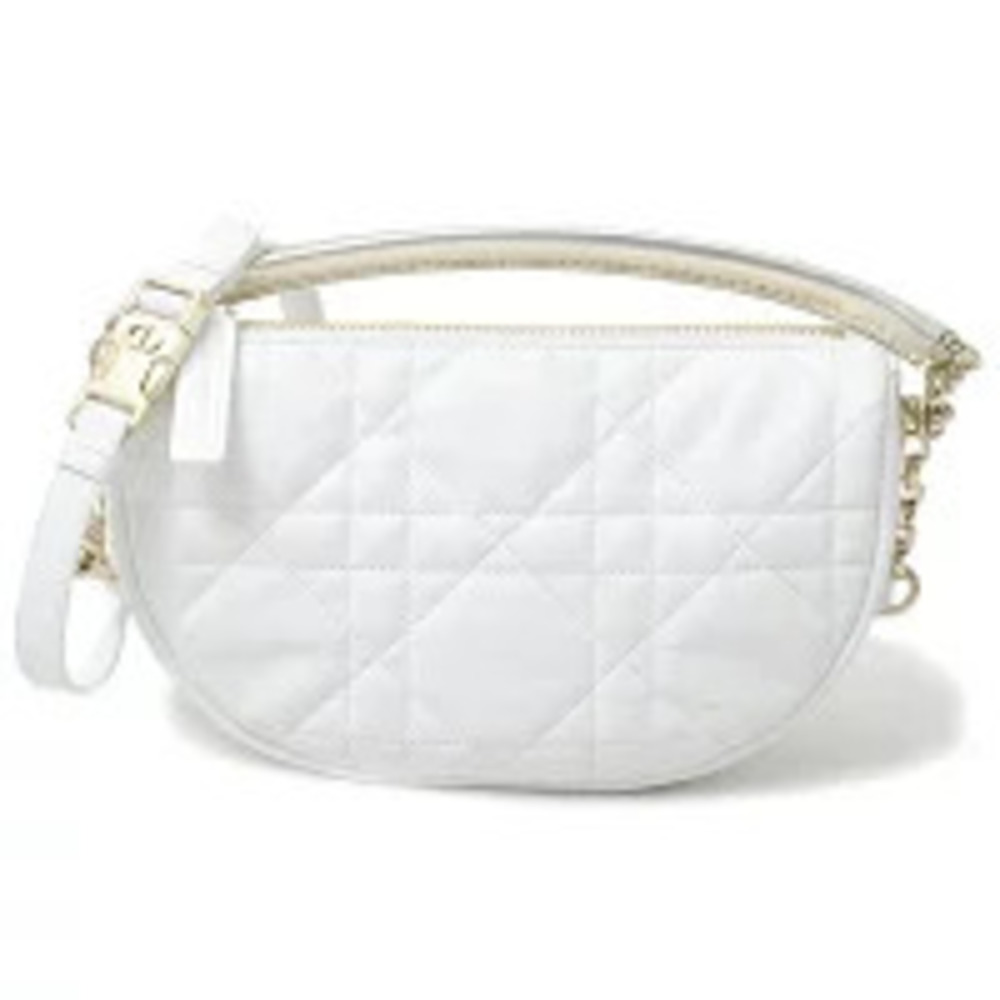 Christian Dior Bag Vibe Hobo Shoulder Handbag Body Bum Crossbody Belt White